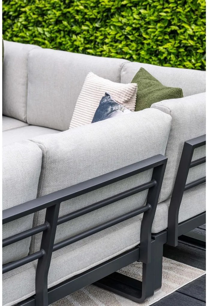 Garden Impressions Diego loungeset 5-delig - donker grijs - valley sand