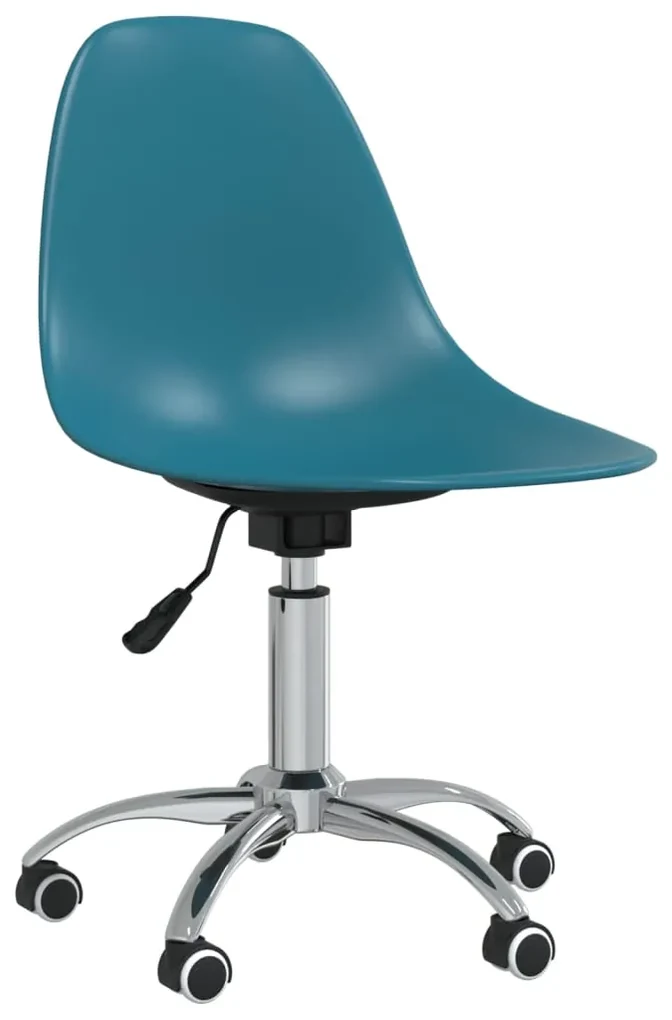 vidaXL Eetkamerstoel draaibaar polypropeen turquoise