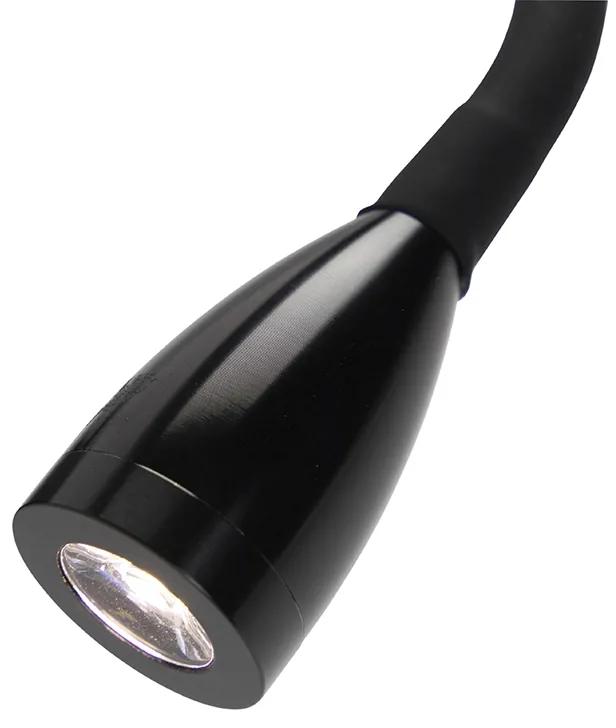 Moderne flexibele wandlamp zwart LED - Flex Modern Binnenverlichting Lamp