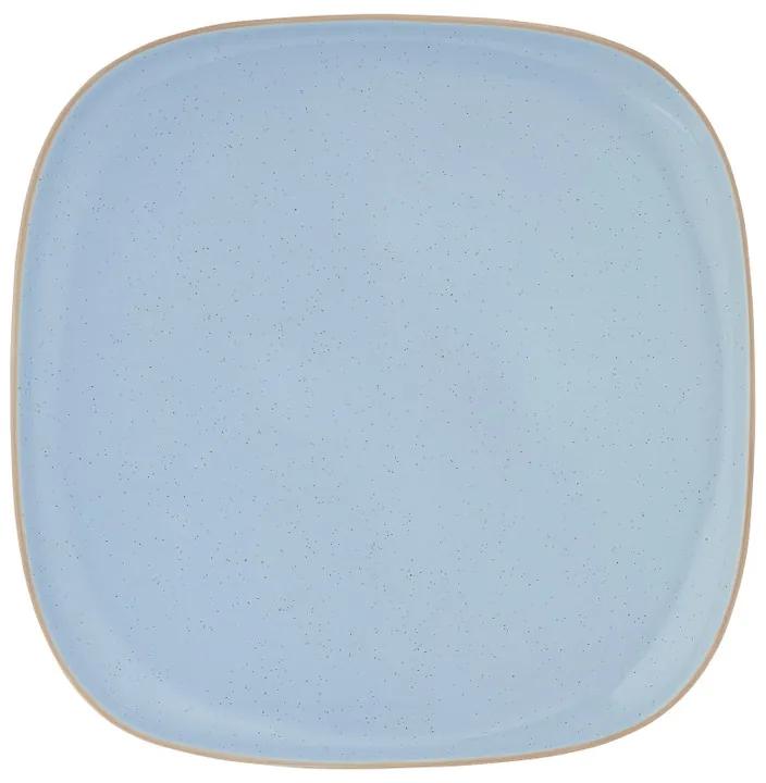 Bord organic - vierkant - blauw - 25,5 cm