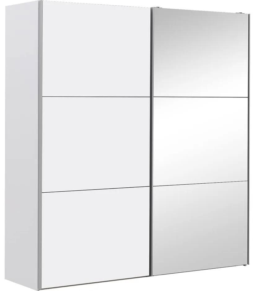 Goossens Kledingkast Easy Storage Sdk, 200 cm breed, 220 cm hoog, 1x 3 paneel schuifdeur li en 1x 3 paneel spiegel schuifdeur re
