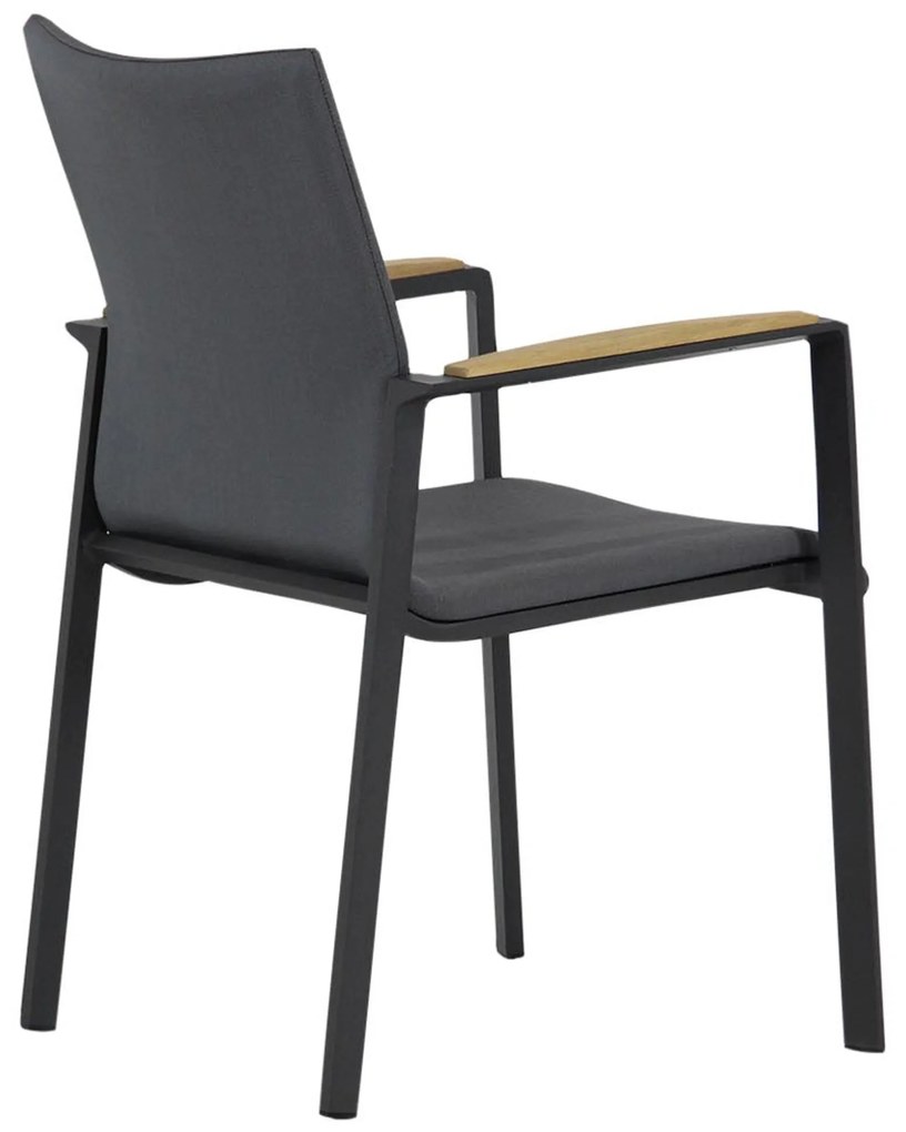 Tuinset Ronde Tuintafel 6 personen 150 cm Aluminium/textileen Grijs Lifestyle Garden Furniture Brandon/Fabriano