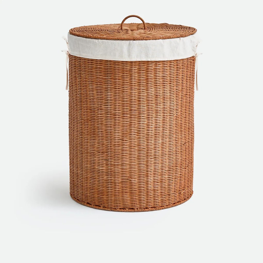 Wasmand met deksel, rotan, JANA