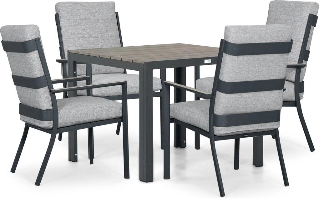 Tuinset 4 personen 929 cm Aluminium Grijs Lifestyle Garden Furniture Lecce/Young