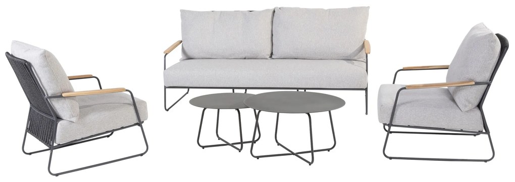4 Seasons Outdoor Balade sofa set Loungeset lichtgrijs weerbestendig