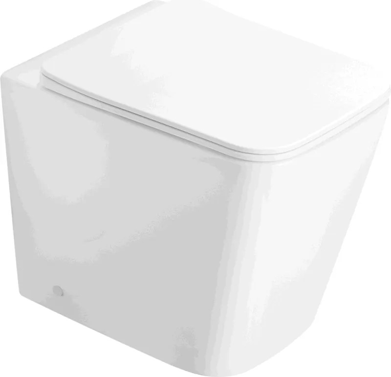 Mexen Cube staande wc-pot Rimless met langzaam sluitende, slanke zitting, duroplast, glanzend wit - 32924000