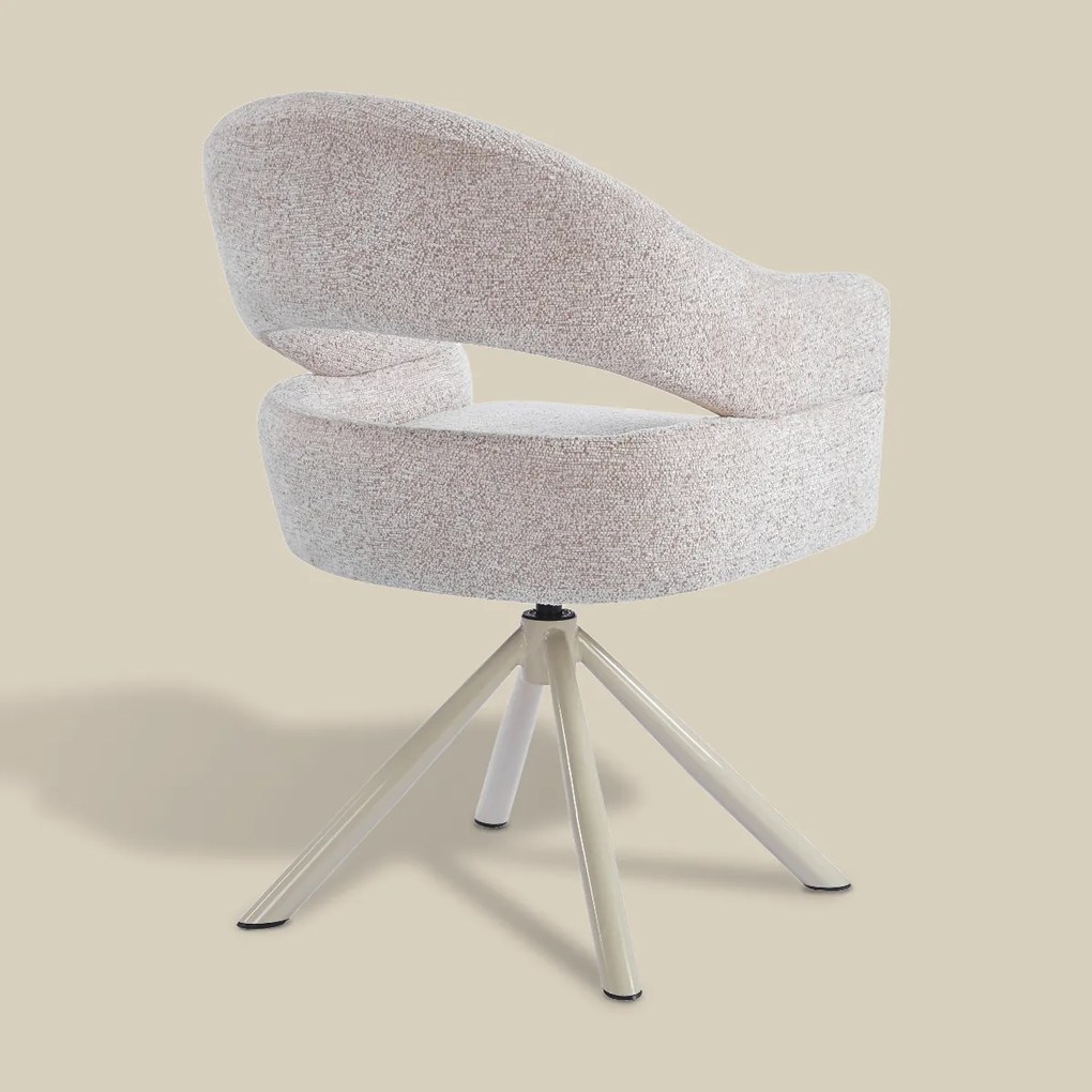 Eetkamerstoel Met Open Rug Beige Beige