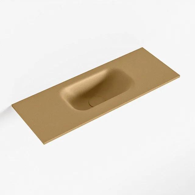 Mondiaz EDEN Fontein - 60x23x0.9cm - wasbak midden - zonder kraangaten - voor toiletmeubel - Solid surface - Oro F50107Oro
