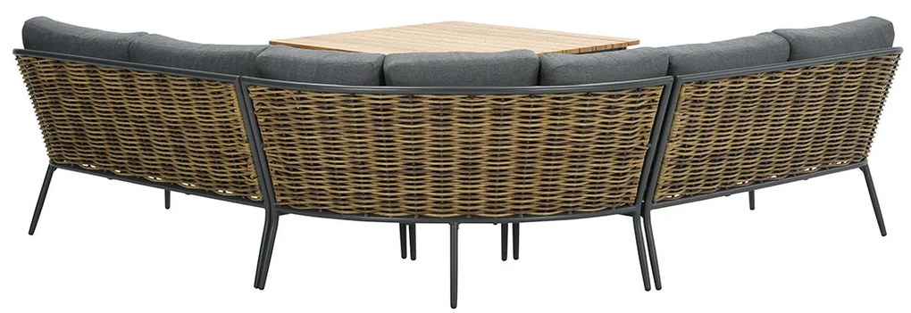 Garden Impressions San Vito lounge dining set 4-delig - donker grijs