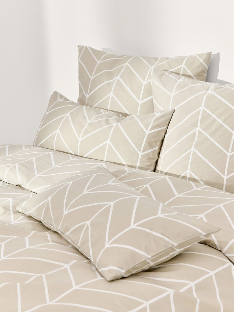 Katoenen dekbedovertrek Mirja met patroon