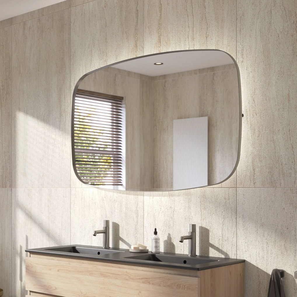 Ben Beau Spiegel 120x4x80 cm Geborsteld RVS