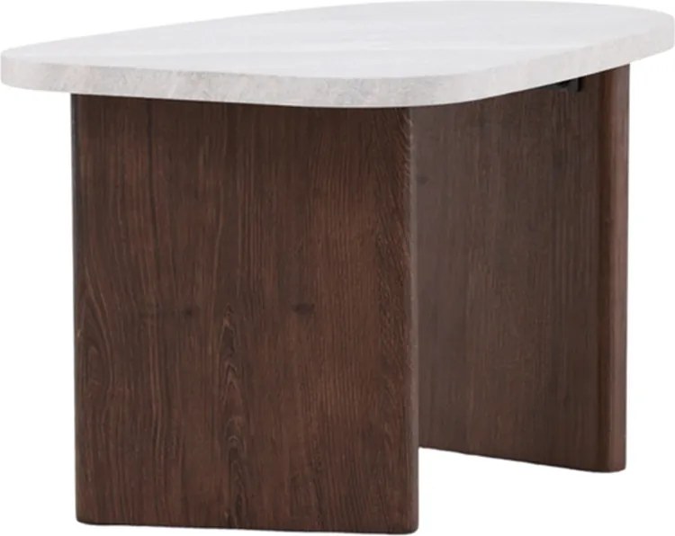 Organische Bijzettafel Bruin - 45 X 70cm.