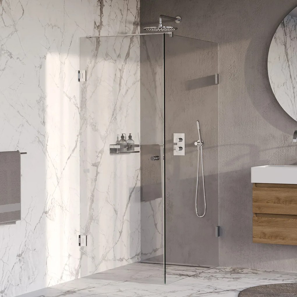 Brauer Void Carving profielloze douchecabine 80x120cm chroom
