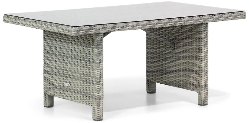 Stoel en Bank Loungeset 4 personen Wicker Grijs Garden Collections Giardino/Napoli