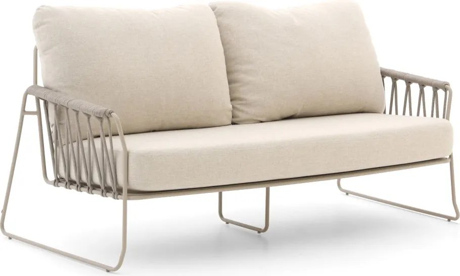 + 15% kassakorting | Loungebank Tuin Tierra Outdoor  | Gecoat Metaal | 2 personen | Tuinbank Beige | 182cm | Incl. kussens | Kees Smit Tuinmeubelen