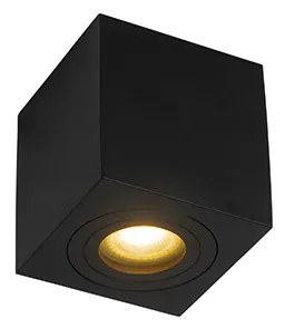 Moderne vierkante badkamer spot zwart IP44 - Capa