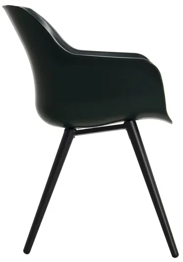 Hartman Sophie Studio dining armstoel - Night Green - Alu poot