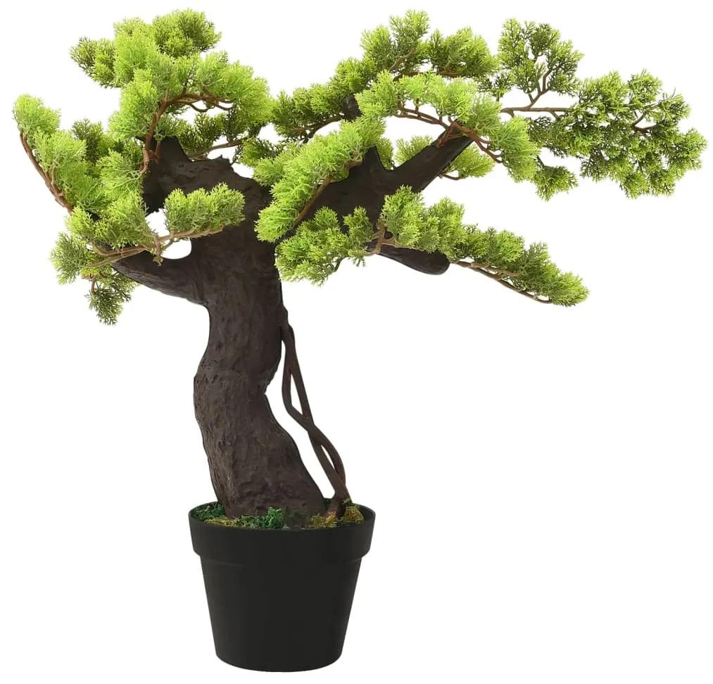 vidaXL Kunstplant met pot cipres bonsai 70 cm groen