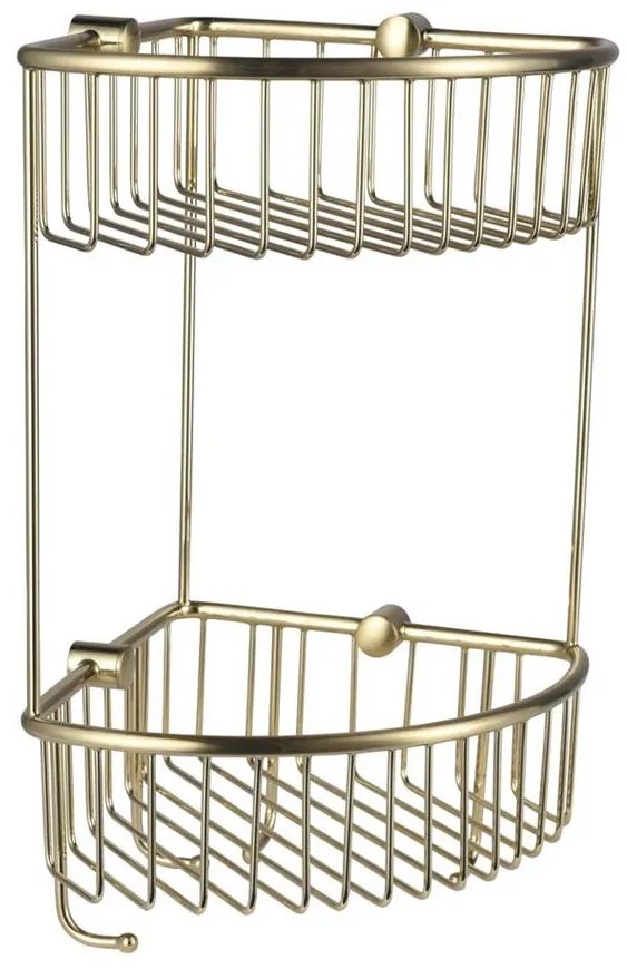 Eastbrook Solid messing doucherek dubbel hoek messing geborsteld
