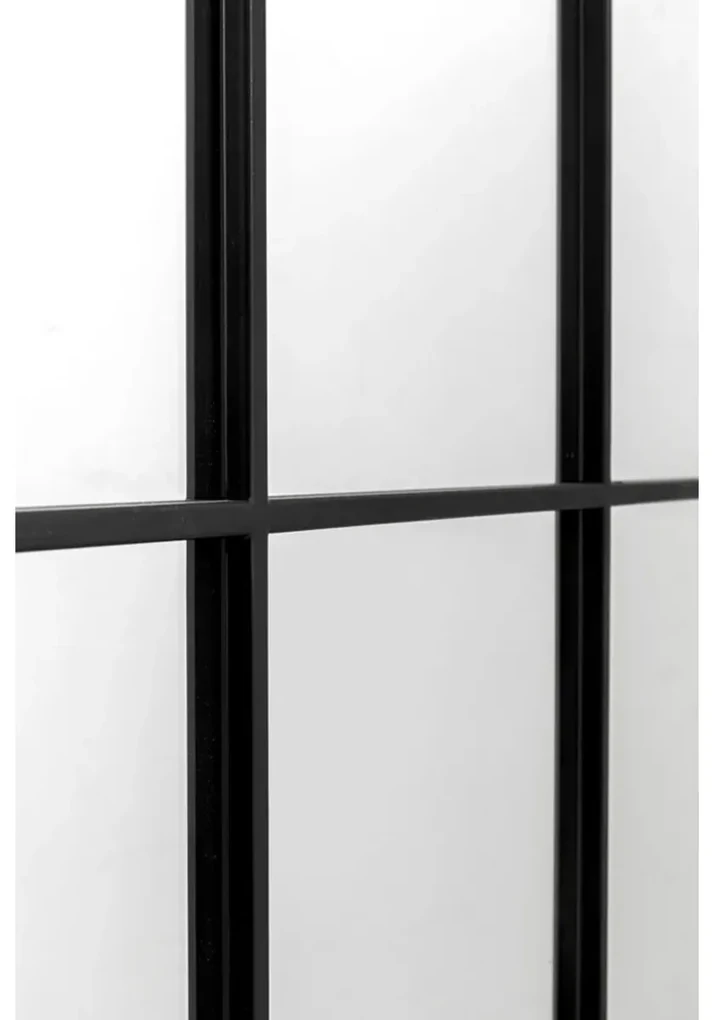 Kare Design Finestra Zwarte Spiegel Met Vakken 180x90 - 90x180cm