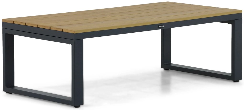 Stoel en Bank Loungeset 5 personen Aluminium/Polywood (teakfinish) Grijs  Lifestyle Garden Furniture Bilbao