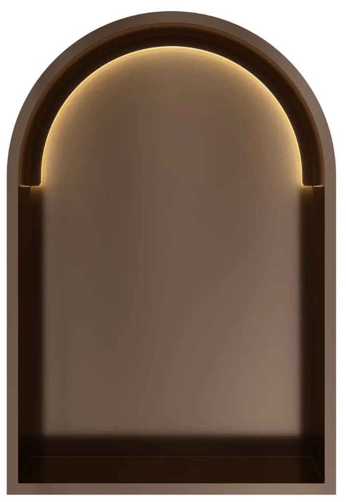 Hotbath &More inbouwnis met verlichting toogmodel 30x45x10cm tuscan bronze