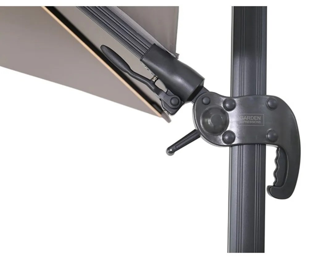 Garden Impressions Hawaii zweefparasol Lumen LED 300x300 cm - zand