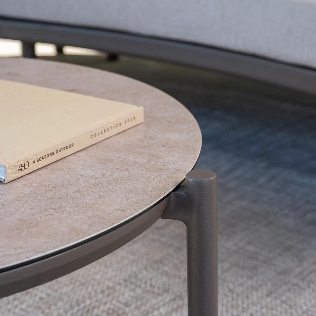 4 Seasons Vic loungetafel Ø73xH35 cm terre - ceramic print