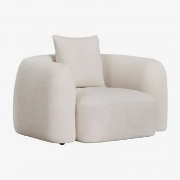 Coco Chenille Fauteuil Chenille Dik Wit - Sklum
