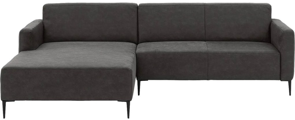 Goossens  Key West antraciet, micro leer, 2,5-zits, modern design