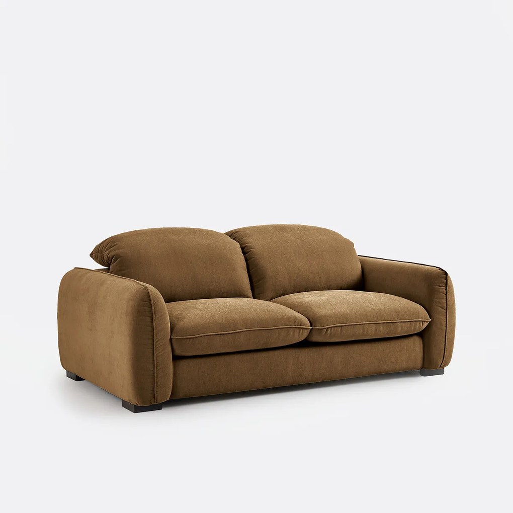 3-zits slaapbank in gemêleerd polyester, met hoofdsteunen, ISLA