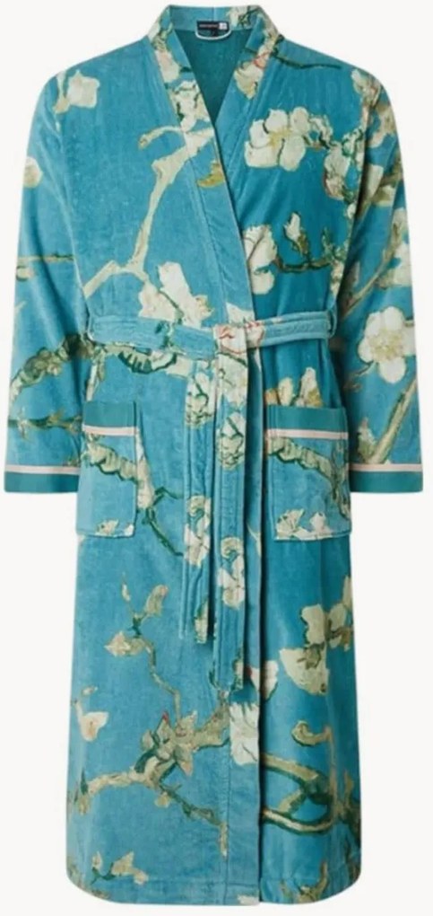 Badjas van badstof/velours voor dames Blossom