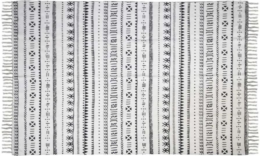 HSM Collection vloerkleed Vejen - zwart/wit - 180x120 cm - Leen Bakker