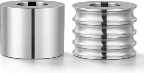 VEVOR reserveonderdelen voor sieradenwalserij: 1 halfronde wals, 1 platte wals (4 maten), accessoires voor doe-het-zelf sieradengereedschap, hoogwaardig gelegeerd staal, voor het persen van kneedbare metalen zoals goud, zilver en koper.