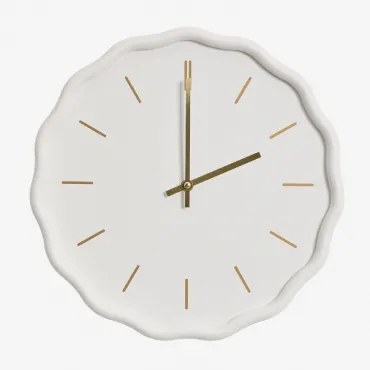 Tovarx Wandklok Ø35 Cm In Mdf Wit - Sklum