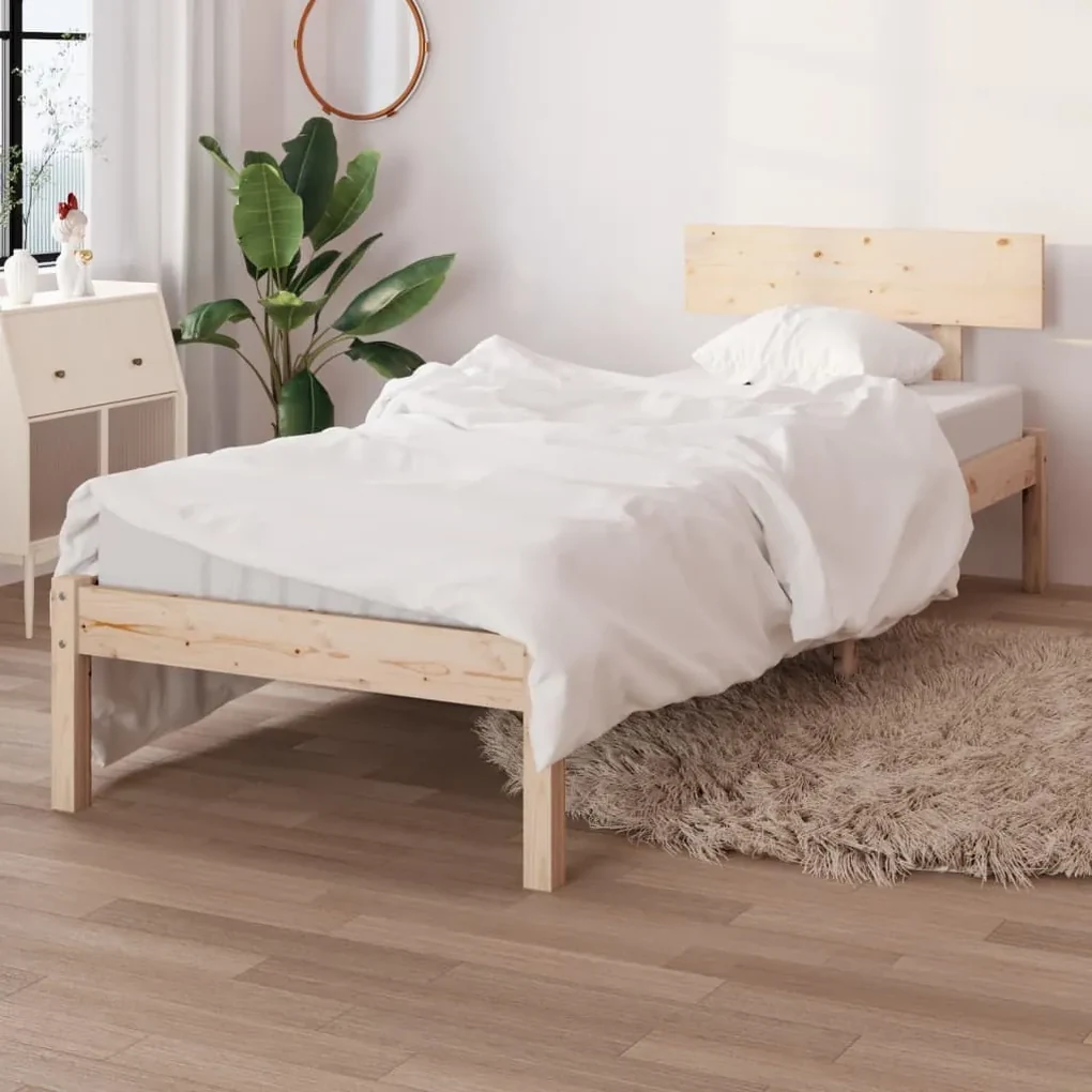 vidaXL Bedframe massief grenenhout 90x190 cm UK Single