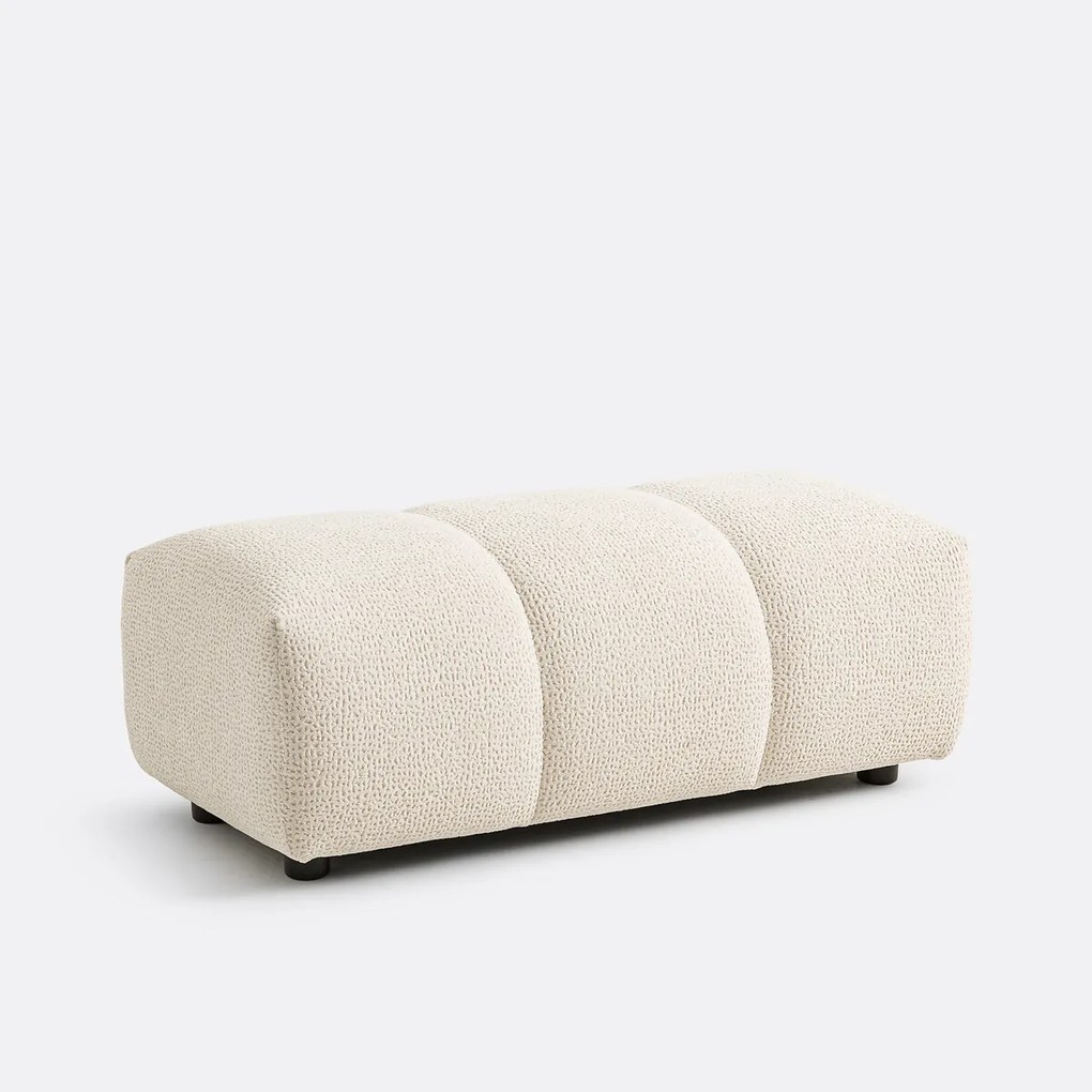 Poef, fluweel reliëf, L109 cm, Nuria