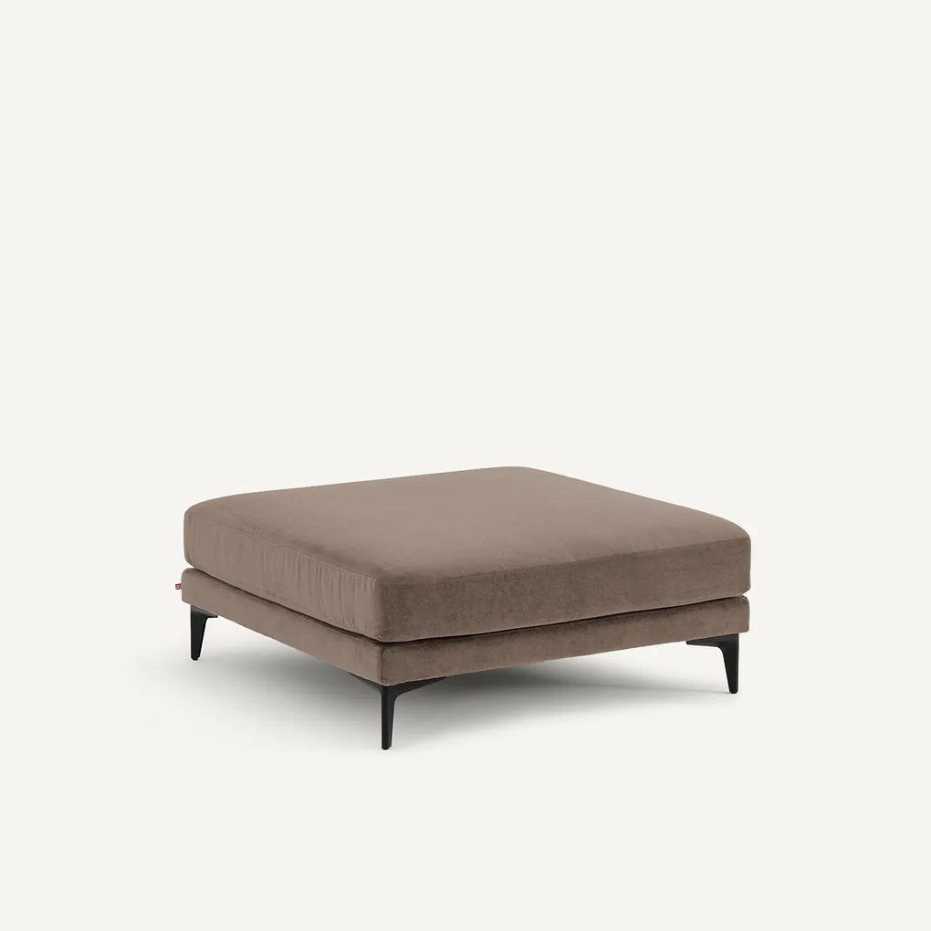Voetensteun van stonewashed fluweel, MODERNISTE, ontwerp Emmanuel Gallina