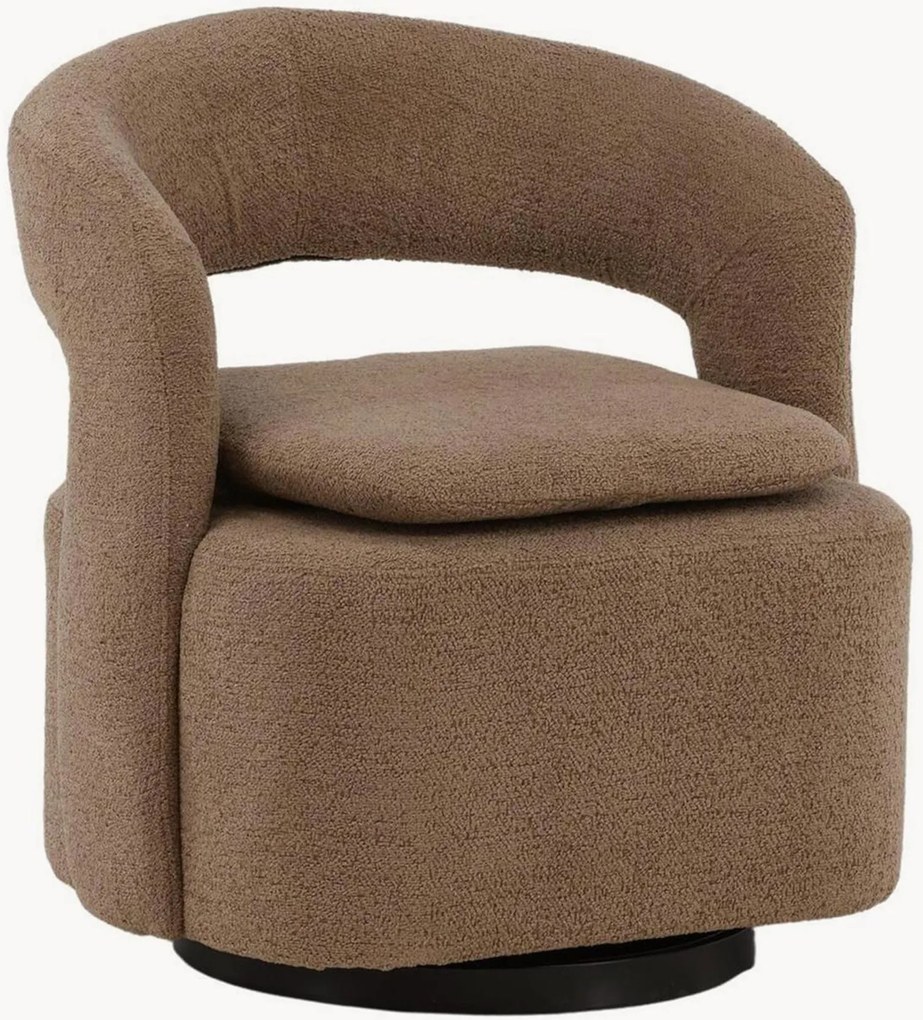Bouclé draaistoel Laurel