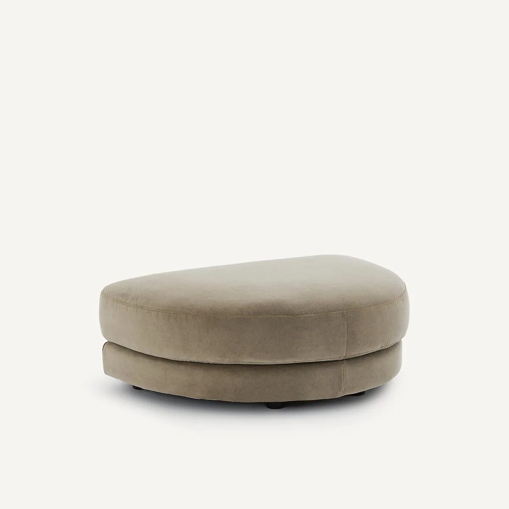 Modulaire voetensteun in stonewashed fluweel, TIBERIO