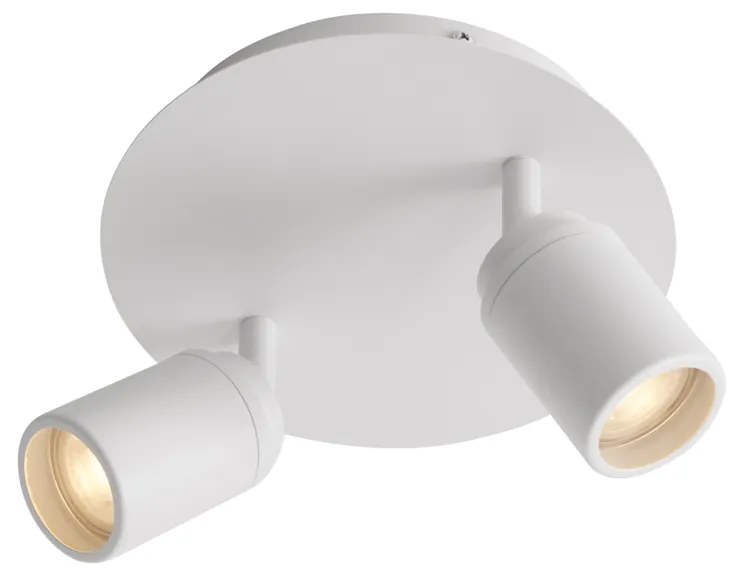 Moderne badkamer Spot / Opbouwspot / Plafondspot wit 2-lichts IP44 - Ducha Modern GU10 IP44 rond Lamp