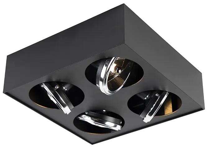 Design Spot / Opbouwspot / Plafondspot zwart vierkant 4-lichts - Kaya Modern G9 Binnenverlichting Lamp