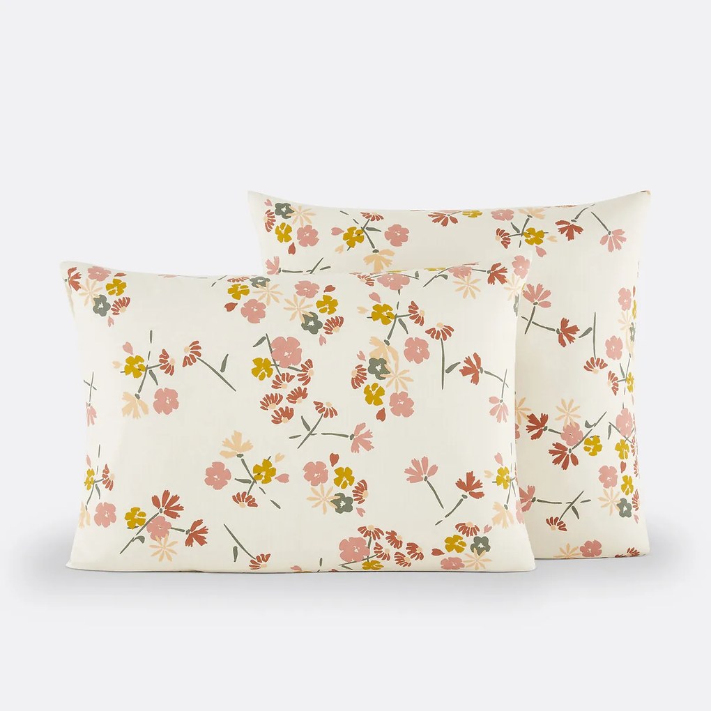 Kussensloop in katoenen flanel, Rosine