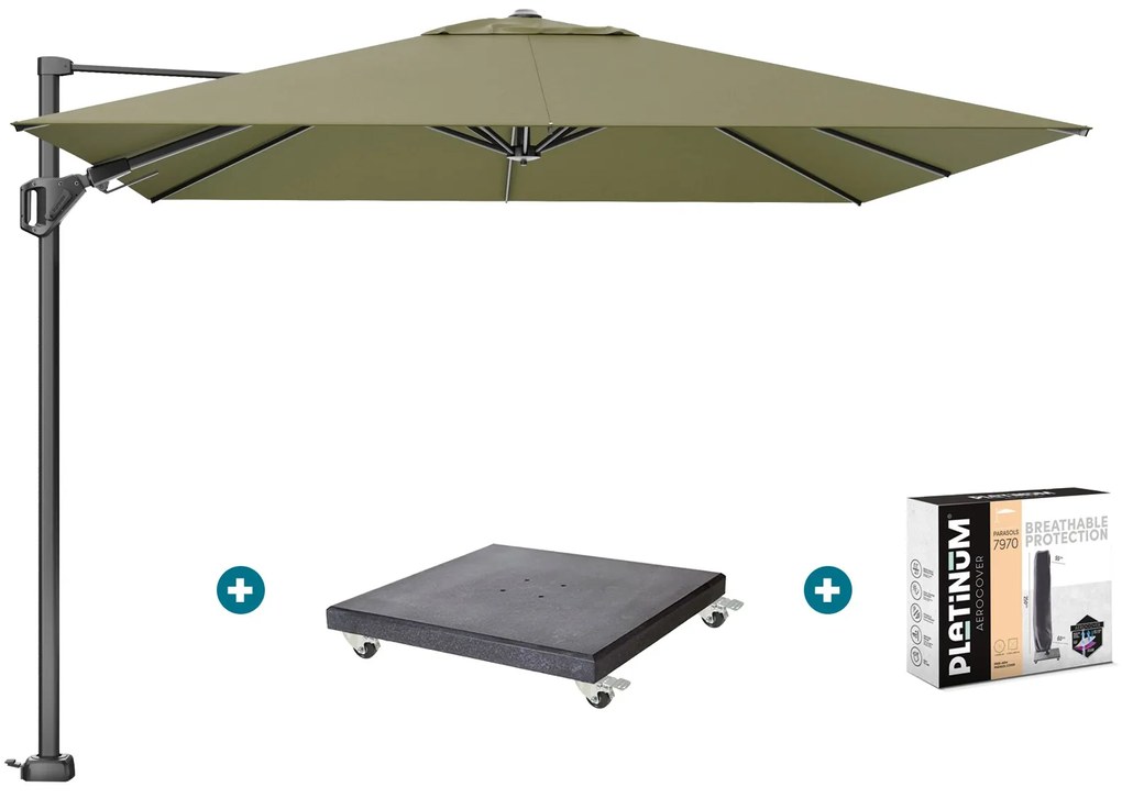 Platinum Challenger Premium T2 3x3 m - Lush green met Modena voet en hoes