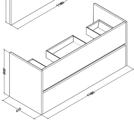 SaniGoods Hayat onderkast 120cm eiken