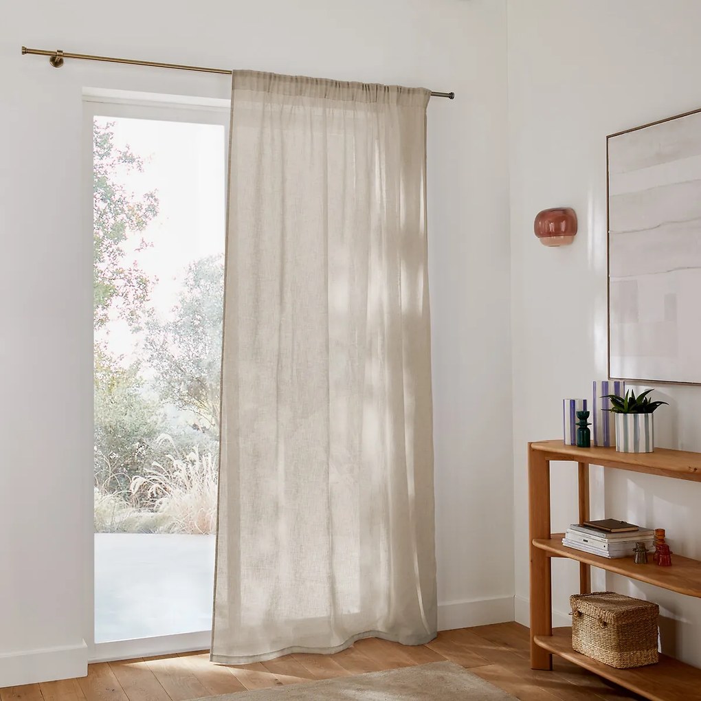 Gordijn met aangerimpelde bies en golf, Nyong