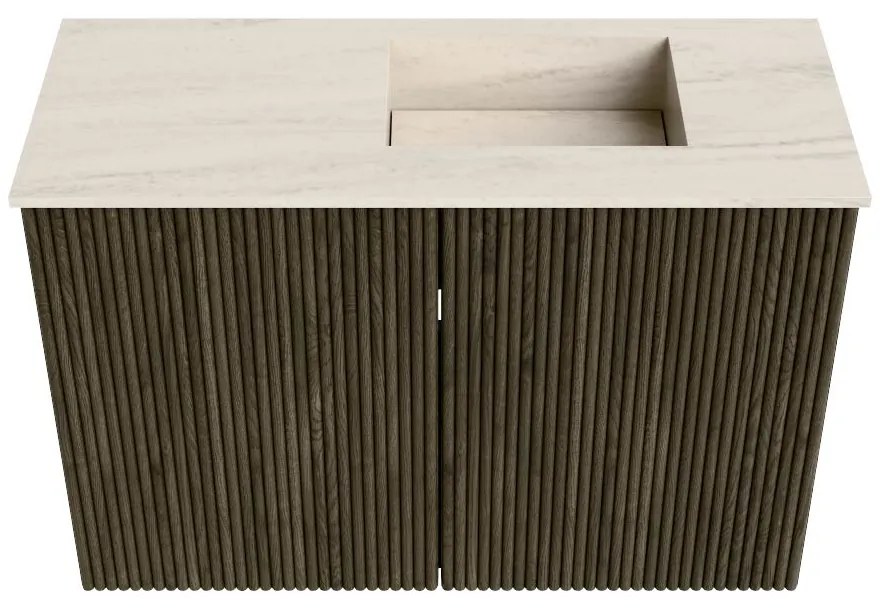 Mondiaz Joya DLux 60cm toiletmeubel shadow met wastafel faye rechts zonder kraangat meli