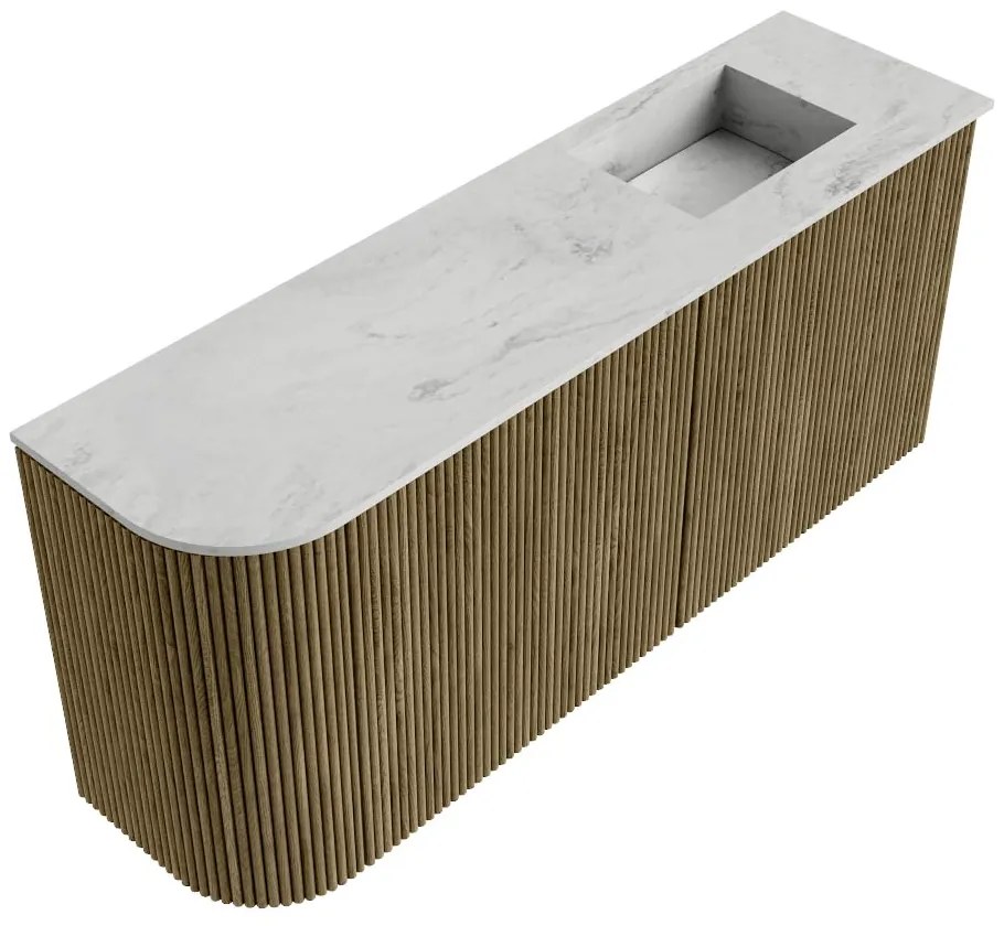 Mondiaz Joya DLux 90cm toiletmeubel ronding links dusk met wastafel faye rechts 1 kraangat opalo