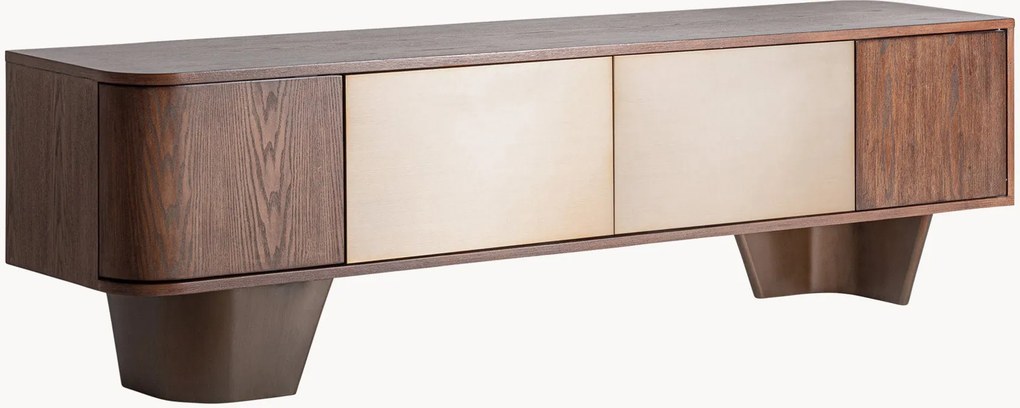 Handgemaakte houten tv-meubel Bournel