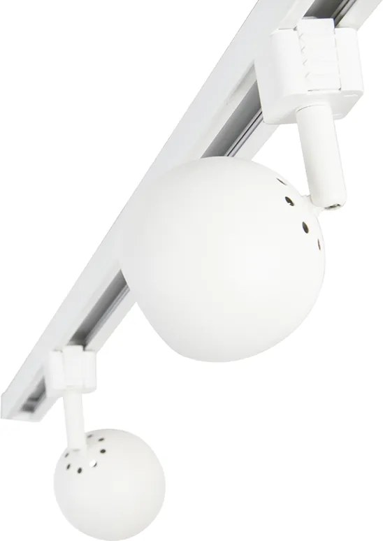 Modern railsysteem met 3 Spot / Opbouwspot / Plafondspots wit 1-fase - Iconic Gissi Modern GU10 Binnenverlichting Lamp